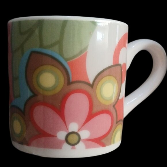 French Bull-Jackie Shapiro Designer Espresso Cup Glossy Graphic MOD Ceramic Art - Picture 2 of 7